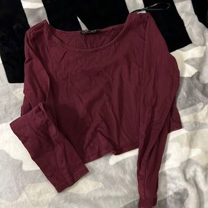 Forever21 a long sleeve crop top